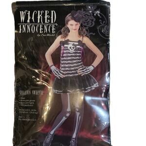 Teen Wicked Innocence Skeleton Sweetie Halloween Costume Juniors 0-9